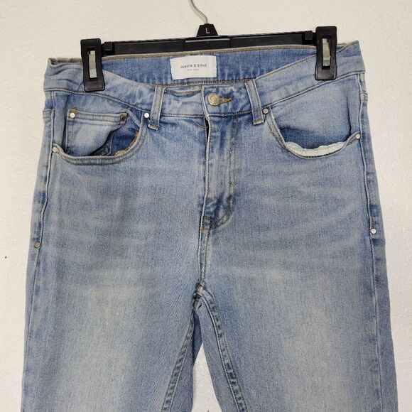 Ovadia & Son's Men's Size 30 OS-1 Slim Fit Light Wash Blue Denim 5 Pocket Jeans - Picture 4 of 7